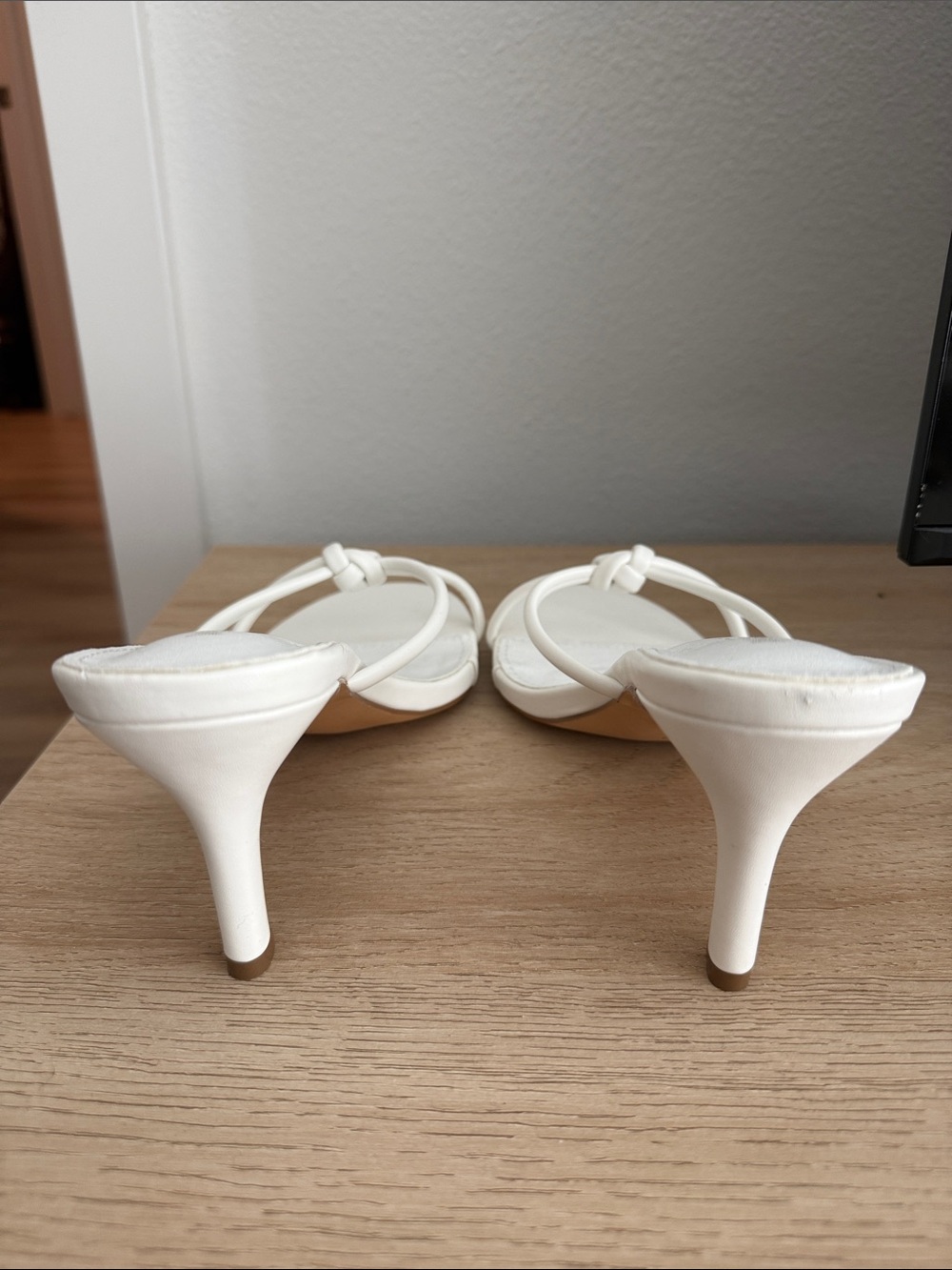 White Fox Boutique White Knot Strap Heeled Sandals - Picture 5 of 7